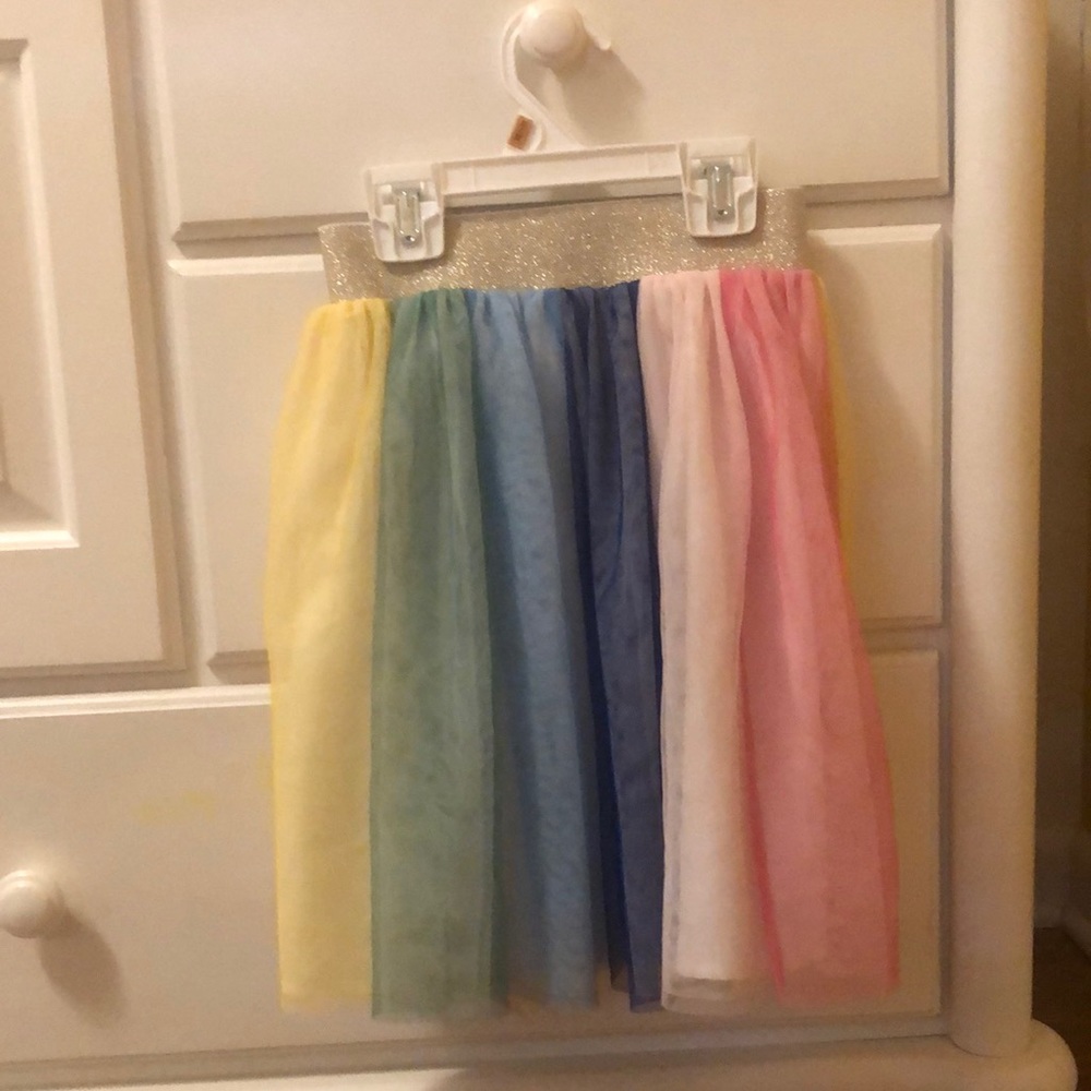Hanna Anderson size 100 rainbow tulle skirt